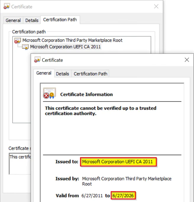 Microsoft UEFI CA 2011 for 3rd Party UEFI BootLoaders, Linux-BootLoaders