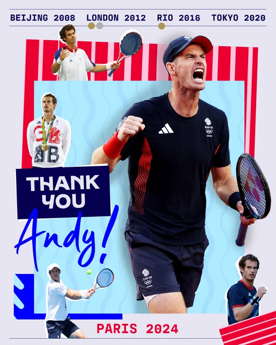 Graphic showing Andy Murray's career at the Olympic Games.