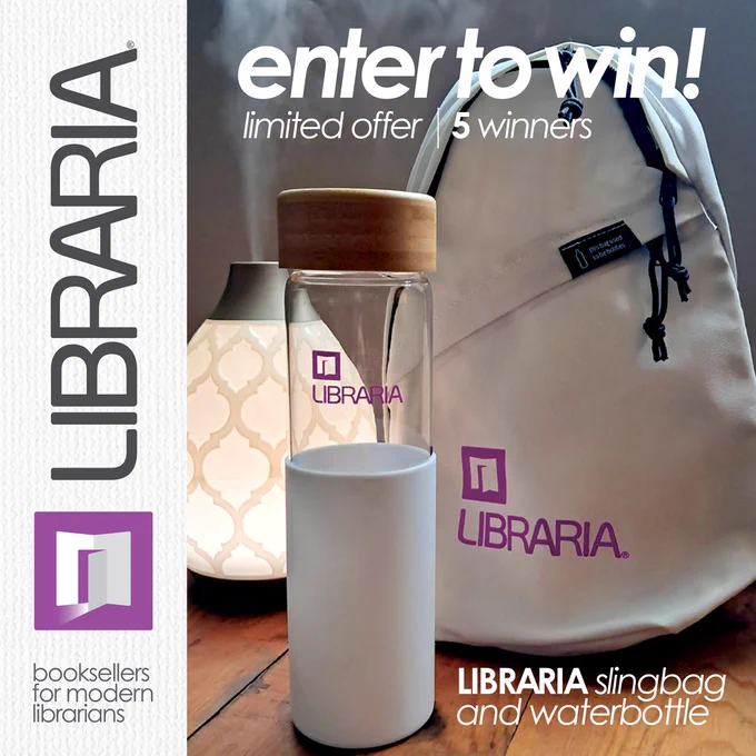 Enter to win! Limited Offer 5 winners. Libraria slingbag and waterbottle.