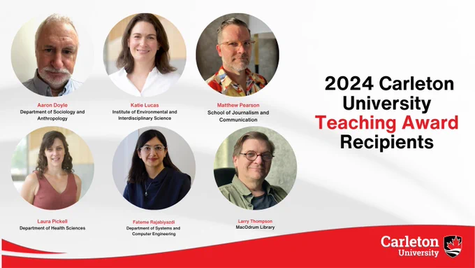 2024 Carleton University Teaching Award Recipients 