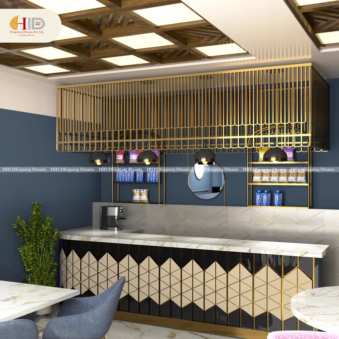 Restaurant Dining Interior - HID Designing Dreams 