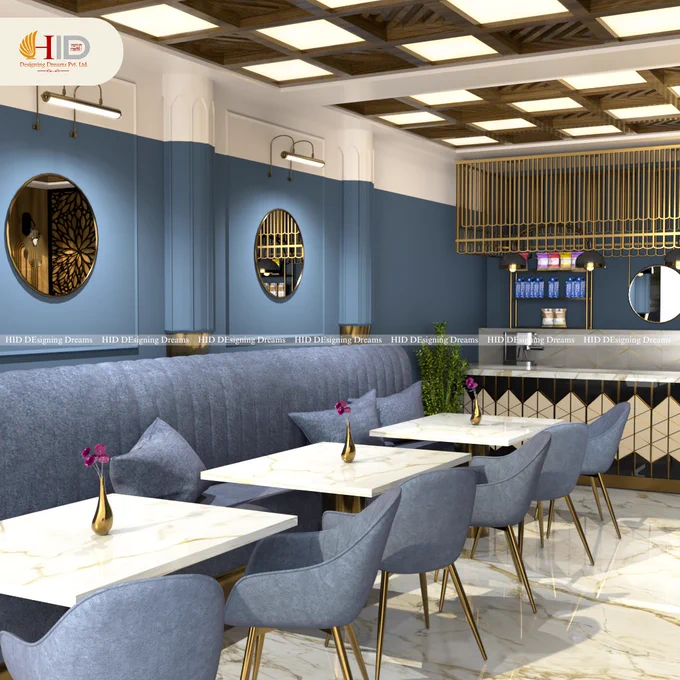 Restaurant Dining Interior - HID Designing Dreams 