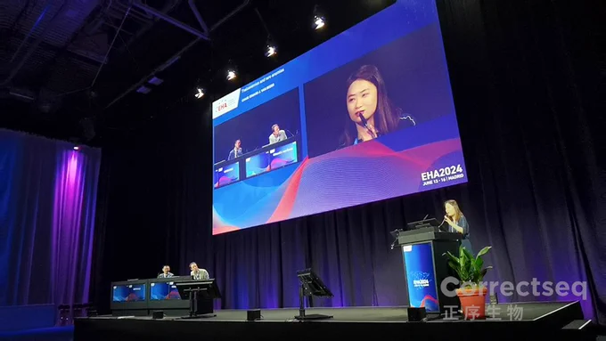 Dr. Lijie Wang, Head of Gene Editing Platform of Correctseq, gave an oral presentation at the EHA2024 Hybrid Congress