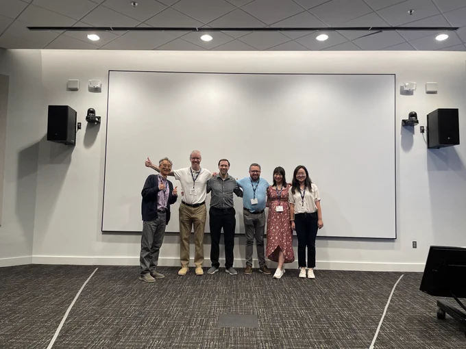 The organizers of Learning at Scale 2024 and 2025, including from left to the right Min Kyu Kim, Neil Heffernan, David Joyner, Yan Timanovsky, Meng Xia, Xu Wang.