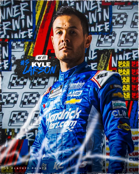 Winner graphic for Kyle Larson.