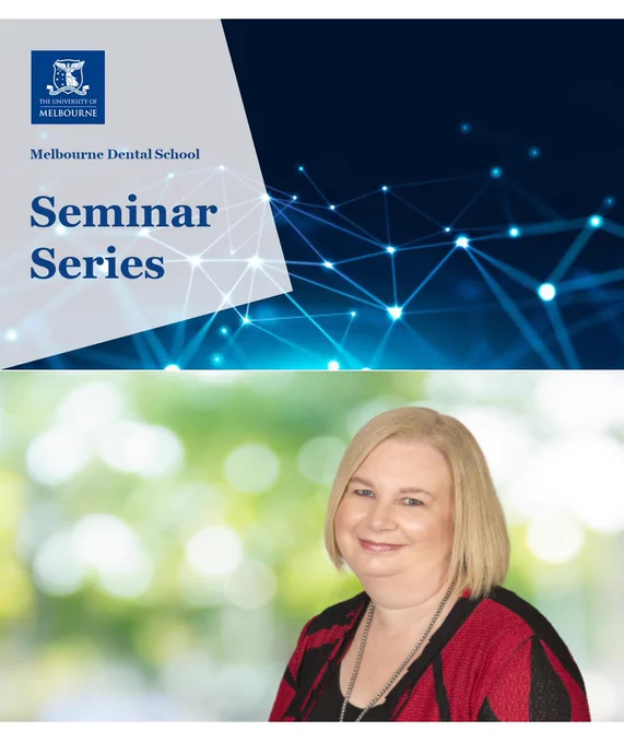 A photo of Linda Slack-Smith in the ad for her seminar series.