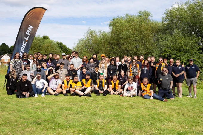 The EPIC.LAN crew outside at Kettering Leisure Village