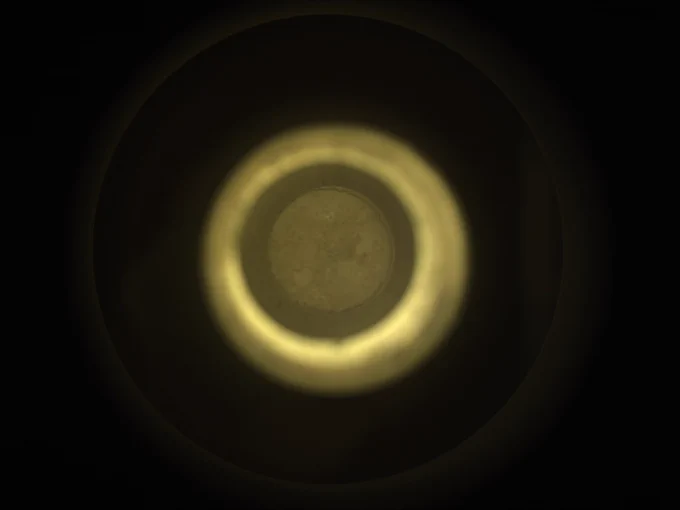 Tube filled with rock from the Bright Angel location 

19:19 hours local