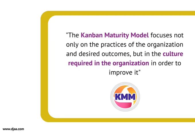 The Kanban Maturity model focuses on the culture required in the organization in order to improve it. 