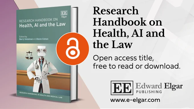 The Research Handbook on Health, AI and the Law explores the use of AI in healthcare, identifying the important laws and ethical issues that arise from its use. Adopting an international approach, it analyses the varying responses of multiple jurisdictions to the use of AI and examines the influence of major religious and secular ethical traditions.