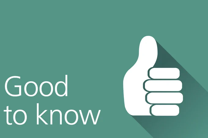 Good to know graphic
