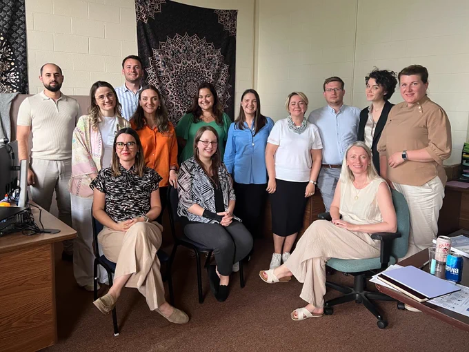 The team from UB's Institute on Trauma and Trauma-Informed Care with attendees from the International Visitor Leadership Program.