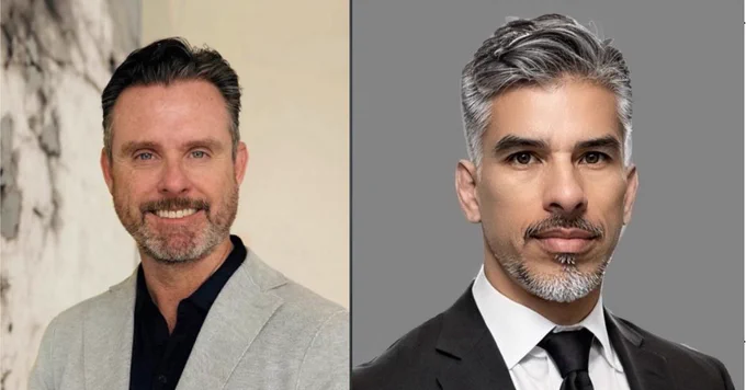 Dan Priest, chief AI officer at PWC US (left) and Francisco Salguero, CIO of the US Dept of Air Force A1, Manpower