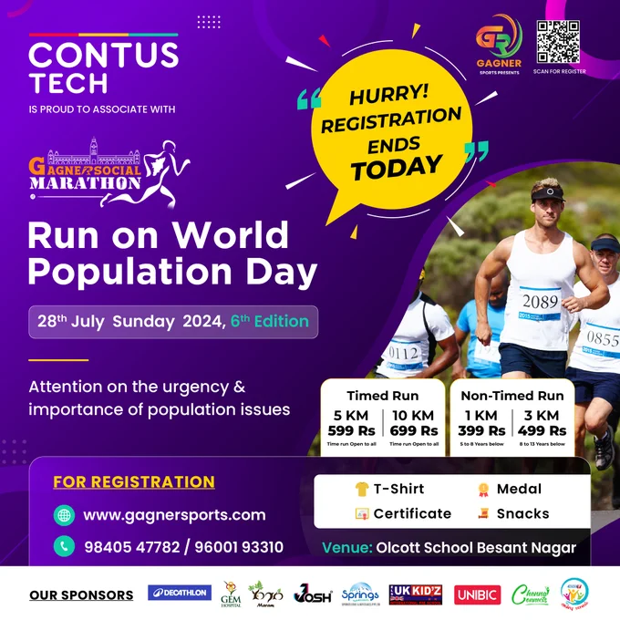 Register now - Run on World Population Day 