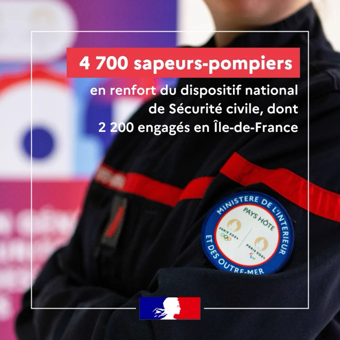 Écusson porté par les 4700 sapeurs-pompiers mobilisés en renfort dans le dispositif national de Sécurité civile