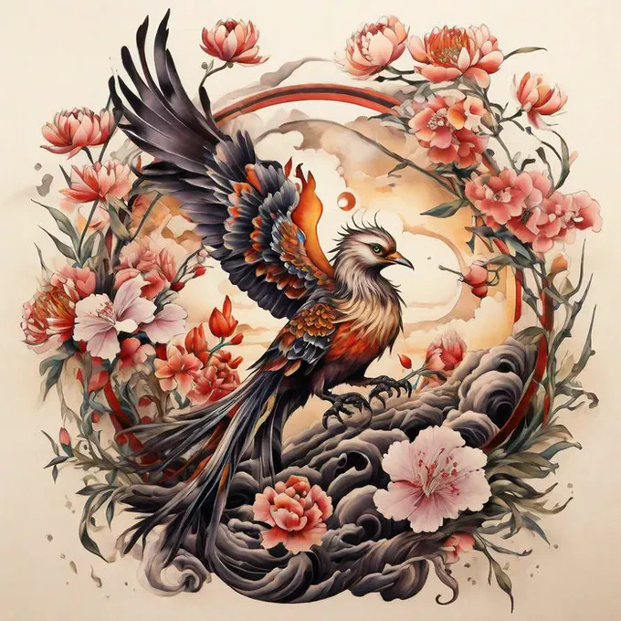 Japanese inspired tattoo design