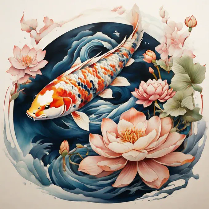 Japanese inspired tattoo design