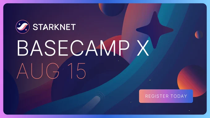 Starknet Basecamp X kicks off on 15 August!

A free 5-week programming course tailored for developers.