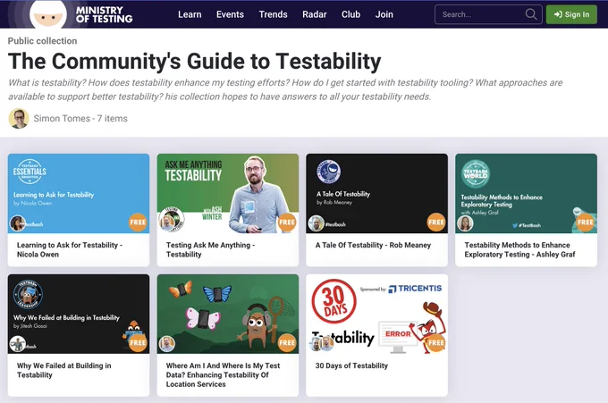 The Community's Guide to Testability, a list of resources on Testability
