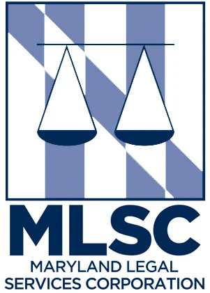 Balancing scales are the logo for the Maryland Legal Services Corporation.