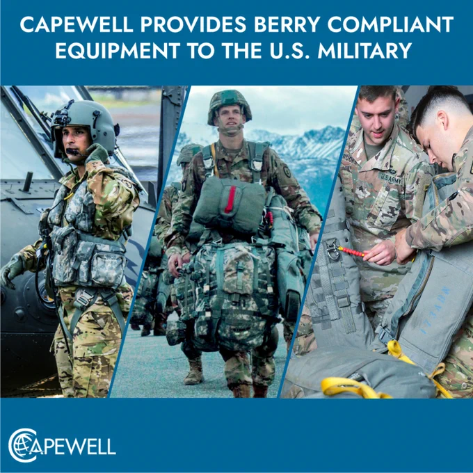 Capewell Provides Berry Compliant equipment to the U.S. Military