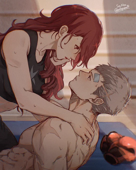 (Post P4AU) Mitsuru Kirijo and Akihiko Sanada