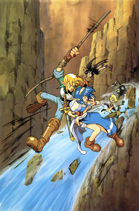 Landstalker clean artwork by Yoshitaka Tamaki used in the NA instruction manual.