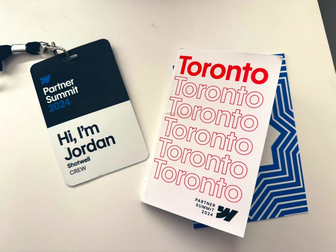 Name badge and agenda