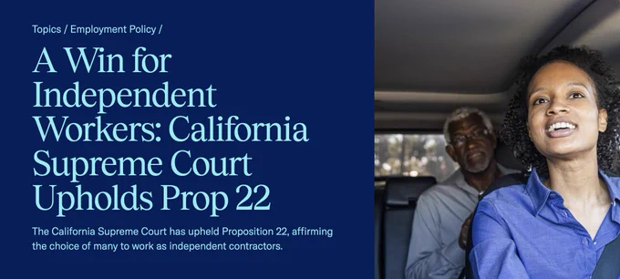 A Win for Independent Workers: California Supreme Court Upholds Prop 22