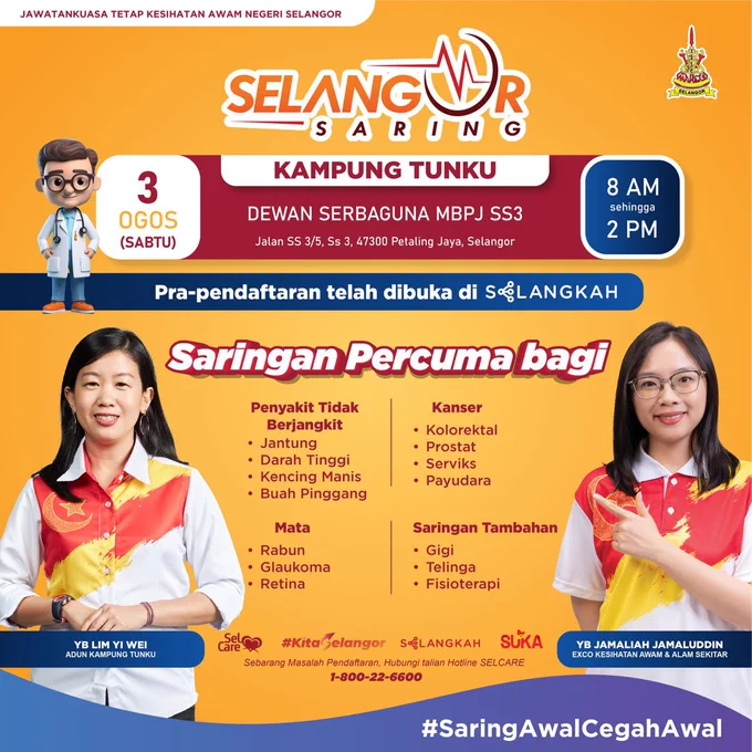 Program Selangor Saring peringkat DUN Kg Tunku

3 Ogos 2024 (Sabtu)
8 pagi - 2 petang
Dewan Serbaguna MBPJ SS3