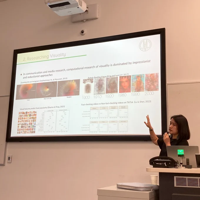 Dr Meg Jing Zeng presenting her IERLab masterclass: "Computational Approach to Researching Visual Social Media"