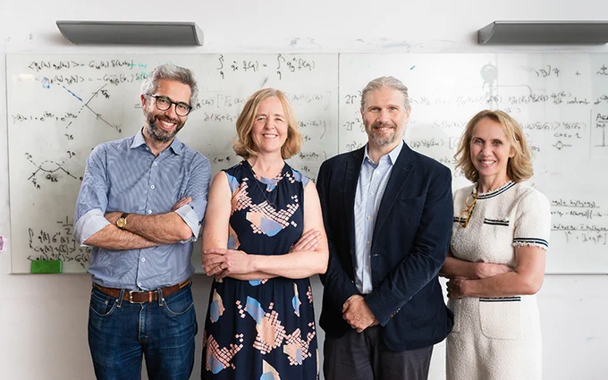 From left: Professor John Morton, Professor Rachel McKendry, Professor Mete Atatüre and Professor Eleni Nastouli.