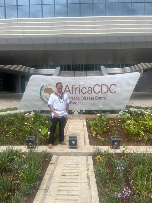 Dr Andrè Rose, SAPRIN Deputy Director at the CDC Africa offices in Ethiopia for a briefing during the Kofi Annan Fellowship in Global Health Leadership Programme