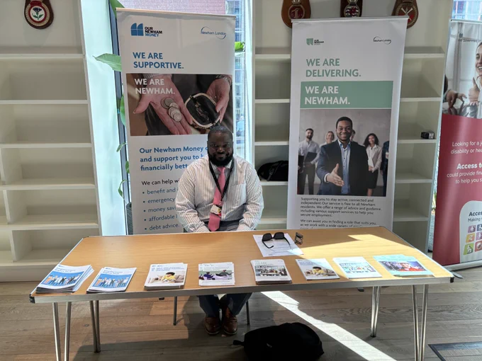 Staff member from Newham Council at the East London Employment Support Event.