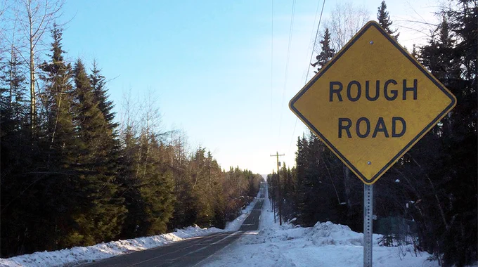 A “rough road” in Alaska. Photo by Ria-Maria Adams (2016).