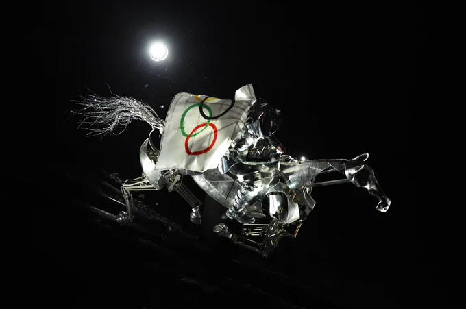 Le cavalier au galop sur la Seine