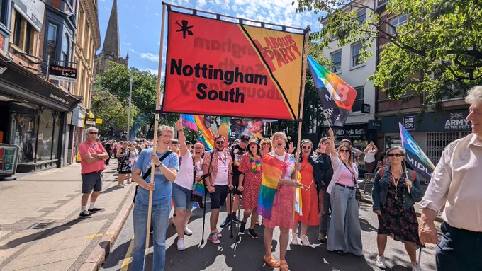 A group of Nottingham City Labour Cllrs at Nottingham Pride