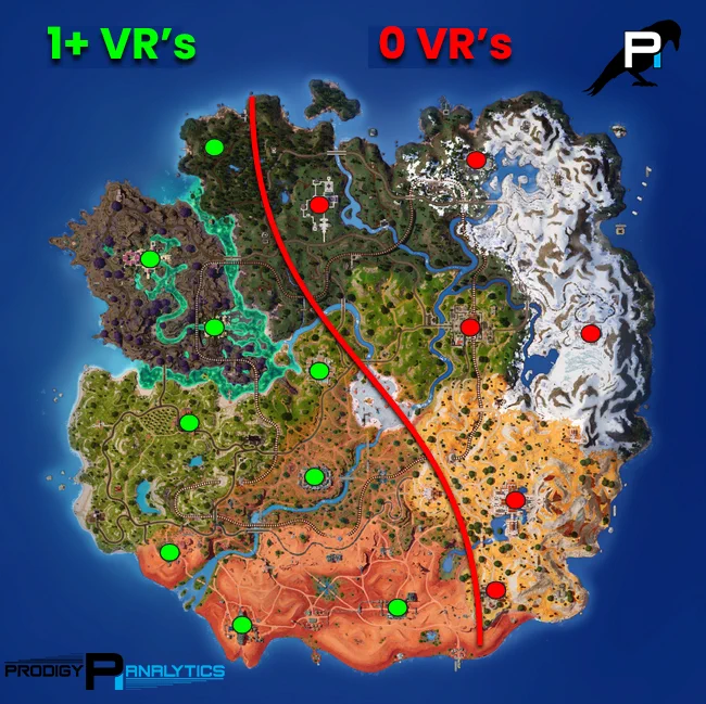 POI's that have produced a Victory Royale