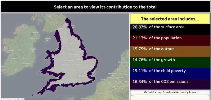 Local Area Statistics for roughly coastal regions.