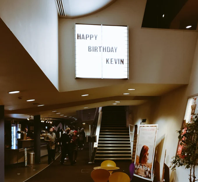 Sign put up by staff on my 50th birthday 