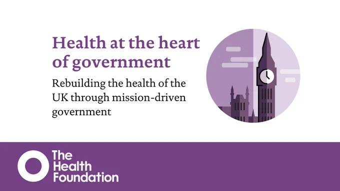 Health at the heart of government
Rebuilding the health of the UK through mission-driven government