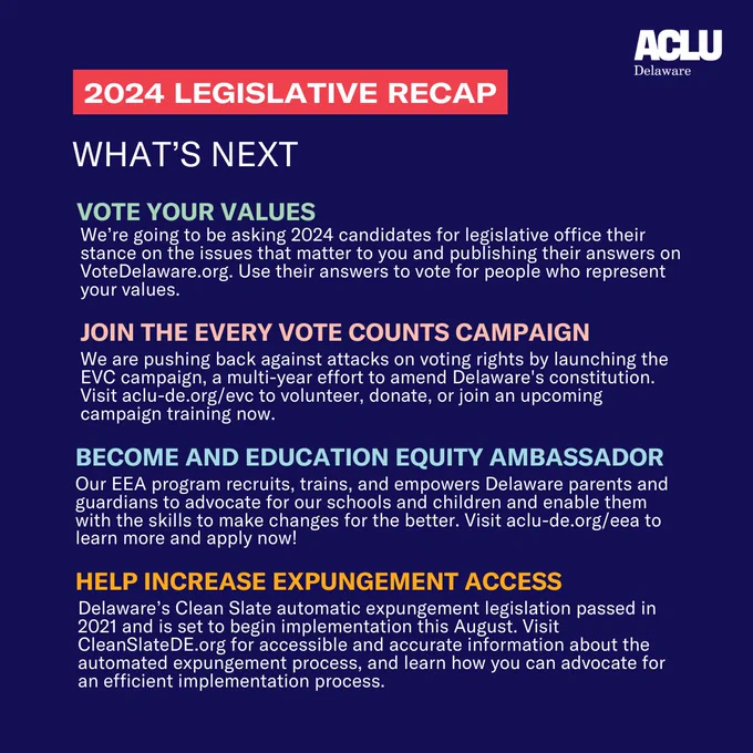 Whats next - vote your values, join the every vote counts campaign, become an education equity ambassador, and help increase expungement access