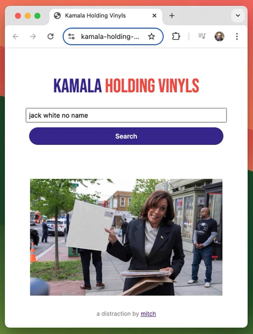 The 'Kamala Holding Vinyls' website.