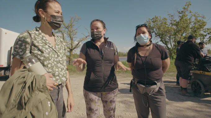 Elle-Máijá Tailfeathers, Jennifer Podemski and Zoe Hopkins.