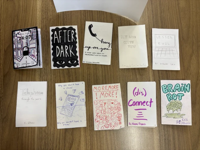 Student mini zine projects