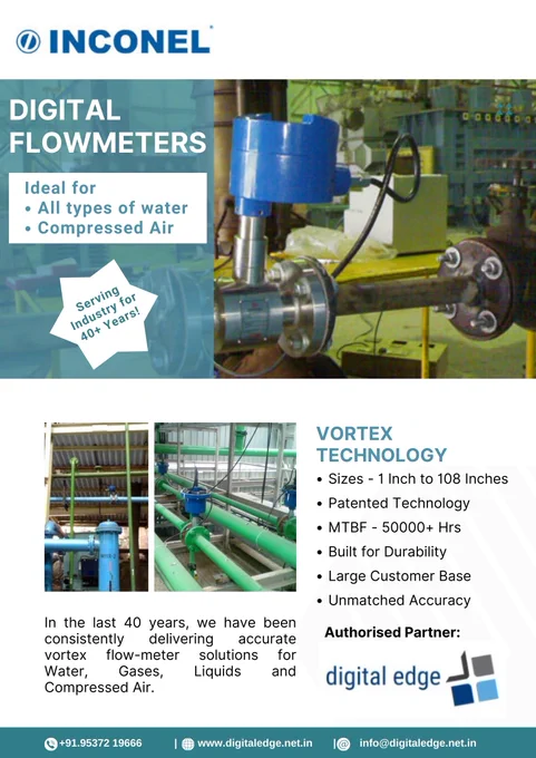 🚀Benefits of "Inconel" Vortex 🌀Type Digital Flowmeters for Water and Compressed Air 💧💨

Inconel flowmeters offer numerous advantages🏆for accurately measuring water and compressed air flow:

✅High precision and accuracy 📈

✅Wide measurement range 📊

✅No moving parts for low maintenance and long lifespan 🔧

✅Insensitive to fluid properties like temperature, pressure, and density 🌡️

✅Low-pressure loss 📉

✅Versatile applications across industries 🏭

✅Digital output for easy integration with systems 💻

These benefits make Inconel flowmeters a reliable and efficient choice for various flow measurement needs.

For more information, visit- https://digitaledge.net.in/services/flowmeters/

#vortexflowmeter #flowmeasurement #watermanagement #compressedair #industrialautomation #accuracy #efficiency #lowmaintenance