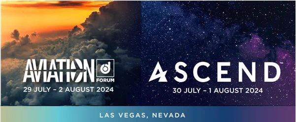 Branding for AIAA Aviation & Ascend Event 2024, July 29 to Aug 2, Las Vegas.
