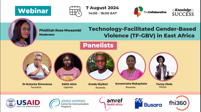 The panel for the Technology Facilitated GBV conversation. #Tanzania, #Uganda, #Rwanda and #Kenya 