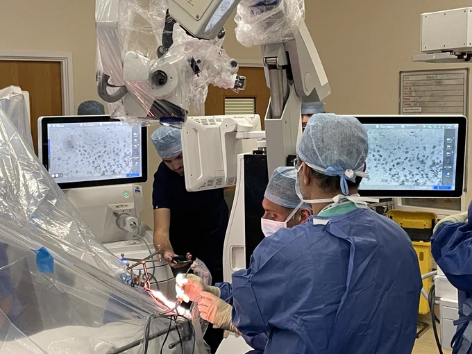 Our neurosurgeons using the Convivo system