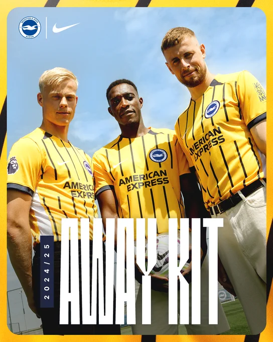 JP, Welbz and Webby posing in our new away kit. Thoughts, Albion fans!?